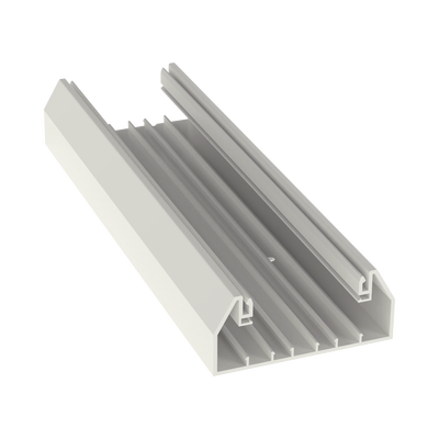 Base para canaleta T-70, de PVC rígido, con orificios perforados para montaje, 103.3 x 44.9 x 2400 mm, Color Blanco Mate T70BIW8