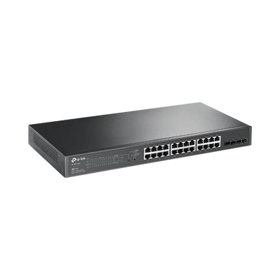 TL-SG2428P,  Switch PoE Administrable, 24 Puertos Gigabit y 4 SFP, 250W