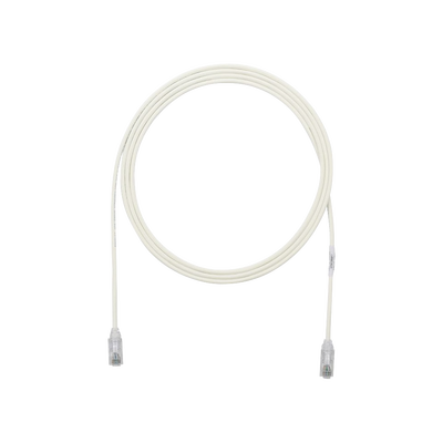 Cable de Parcheo TX6, UTP Cat6, Diámetro Reducido (28AWG), Color Blanco Mate, 10ft UTP28SP10