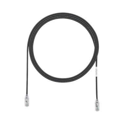 Cable de Parcheo TX6, UTP Cat6, Diámetro Reducido (28AWG), Color Negro, 10ft UTP28SP10BL