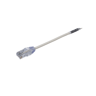 Cable de Parcheo TX6, UTP Cat6, Diámetro Reducido (28AWG), Color Blanco Mate, 11 ft UTP28SP11