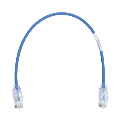 Cable de Parcheo TX6, UTP Cat6, Diámetro Reducido (28AWG), Color Azul, 1ft UTP28SP1BU
