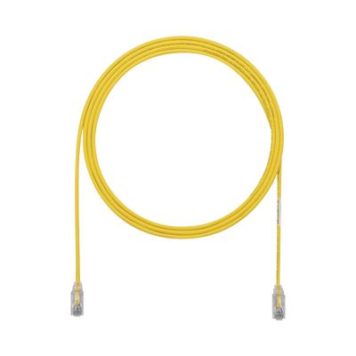 Cable de Parcheo TX6, UTP Cat6, Diámetro Reducido (28AWG), Color Amarillo, 5ft UTP28SP5YL