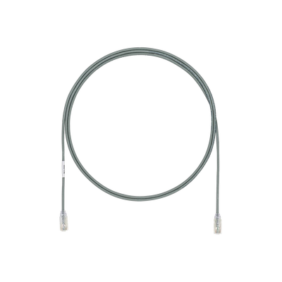 Cable de Parcheo UTP Cat6A, CM/LSZH, Diámetro Reducido (28AWG), Color Gris, 5ft UTP28X5GY