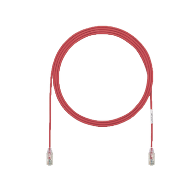 Cable de Parcheo UTP Cat6A, CM/LSZH, Diámetro Reducido (28AWG), Color Rojo, 5ft  UTP28X5RD