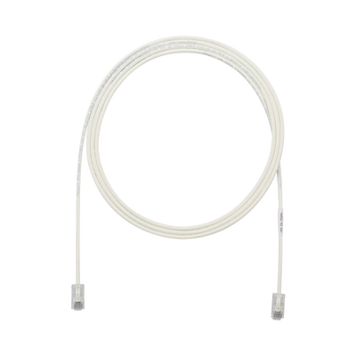 Cable de Parcheo UTP Cat6A, CM/LSZH, Diámetro Reducido (28AWG), Color Blanco Mate, 7ft  UTP28X7