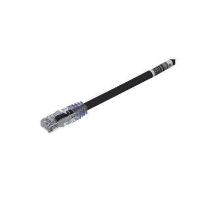 Cable de Parcheo UTP, Cat6A, 24 AWG, CM, Color Negro, 1 ft  UTP6AX1BL