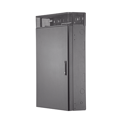 Gabinete de Montaje en Pared TrueEdge™, Con 3 UR para Equipo Activo y 3 UR para Paneles de Parcheo, Fabricado en Acero, Color Negro  WME3BL