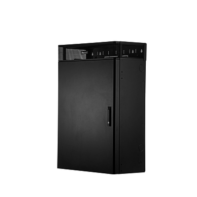 Gabinete de Montaje en Pared TrueEdge™, Con 6 UR para Equipo Activo y 6 UR para Paneles de Parcheo, Fabricado en Acero, Color Negro  WME6BL