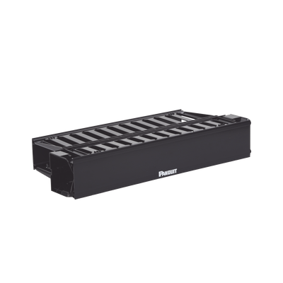 Organizador de Cables Horizontal PatchLink, Doble (Frontal y Posterior), Con Tapa Extendida, Para Rack de 19in, 2UR  WMPH2E