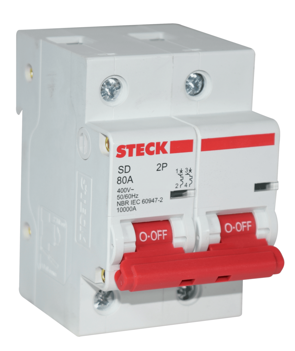 INTERRUPTOR TERMOMAGNETICO 2P 80A 10kA SDD2C80
