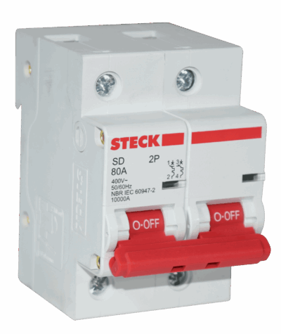 INTERRUPTOR TERMOMAGNETICO 2P 80A 10kA SDD2C80